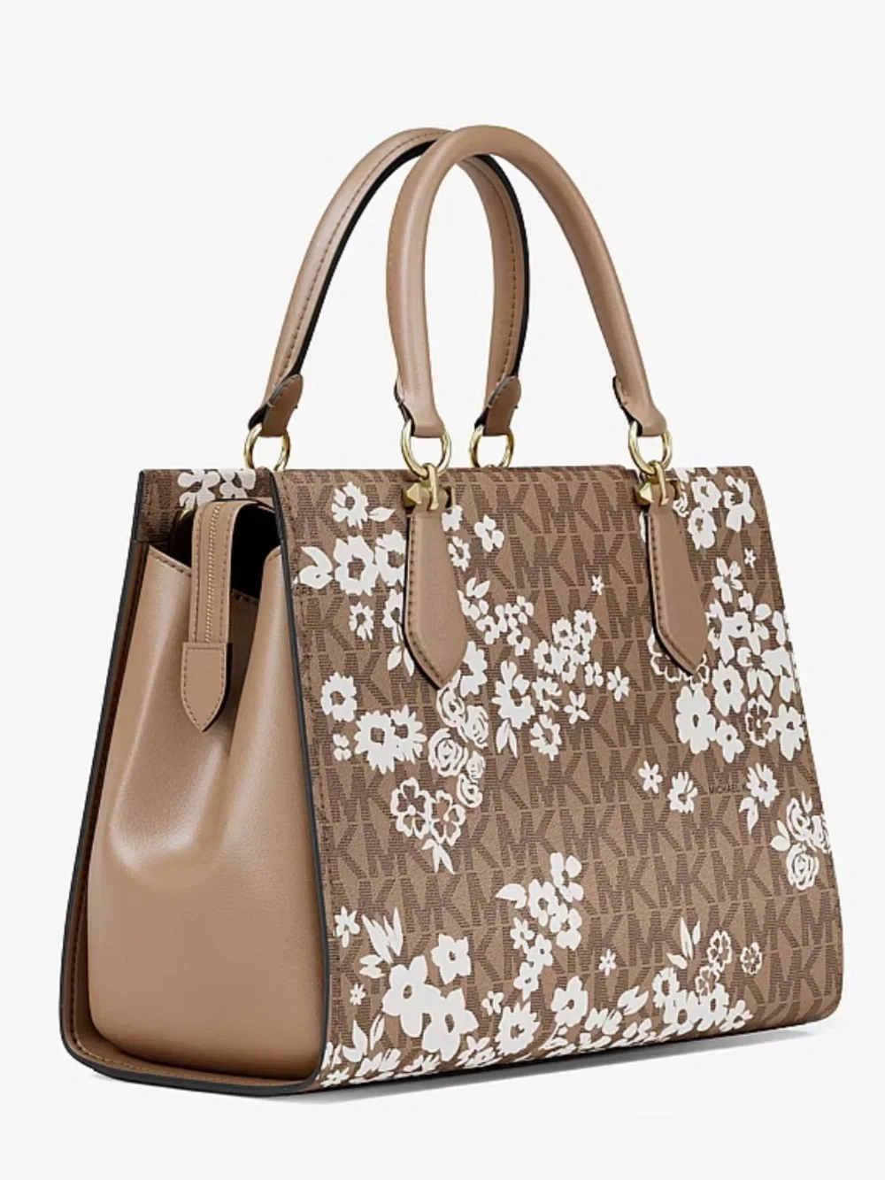 MICHAEL KORS  Marilyn Medium Printed Signature Logo Satchel Crossbody